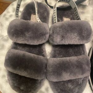 Gray Ugg Slides Size 8 New Without Tags